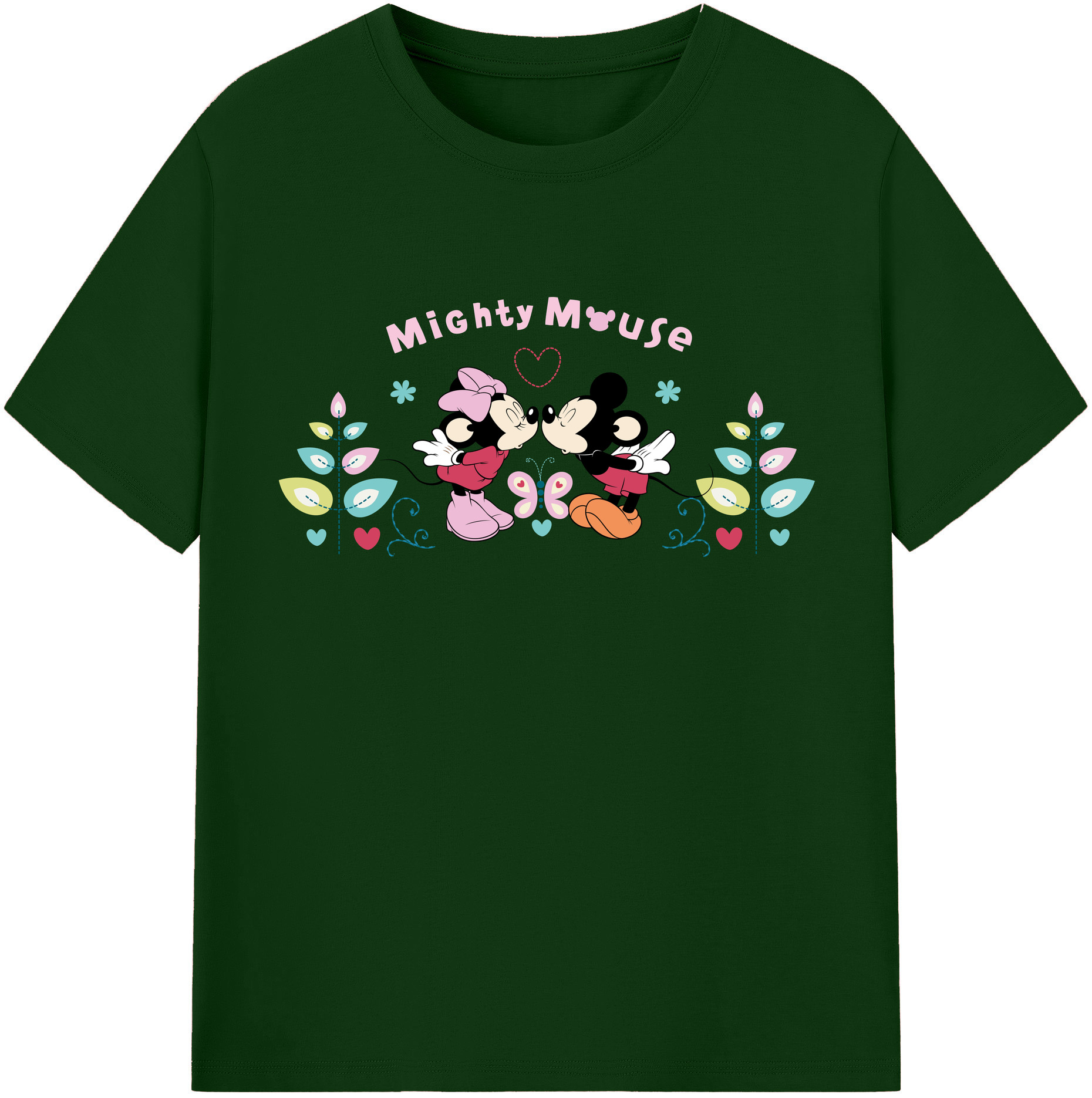 （画像用） ミッキーマウス Mickey Mouse 綿100％半袖Tシャツ（フロントプリント）